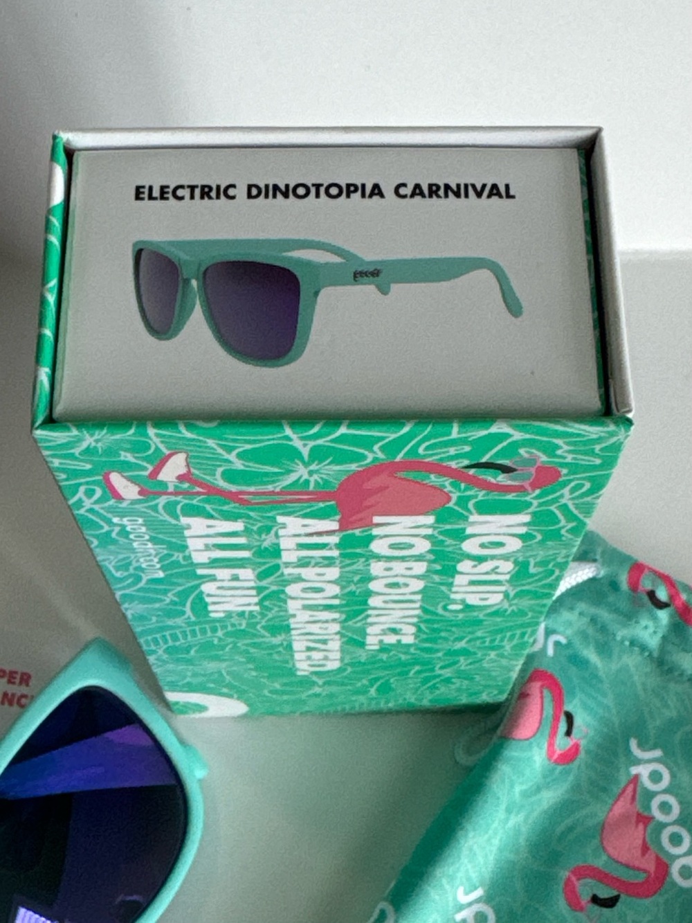 Goodr OG Sunglasses Electric Dinotopia Carnival NEW in Box - Picture 5 of 6